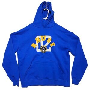 Rhude Hoodie Mens L Blue St Barthelemy Catamaran Racing Graphic Cotton USA